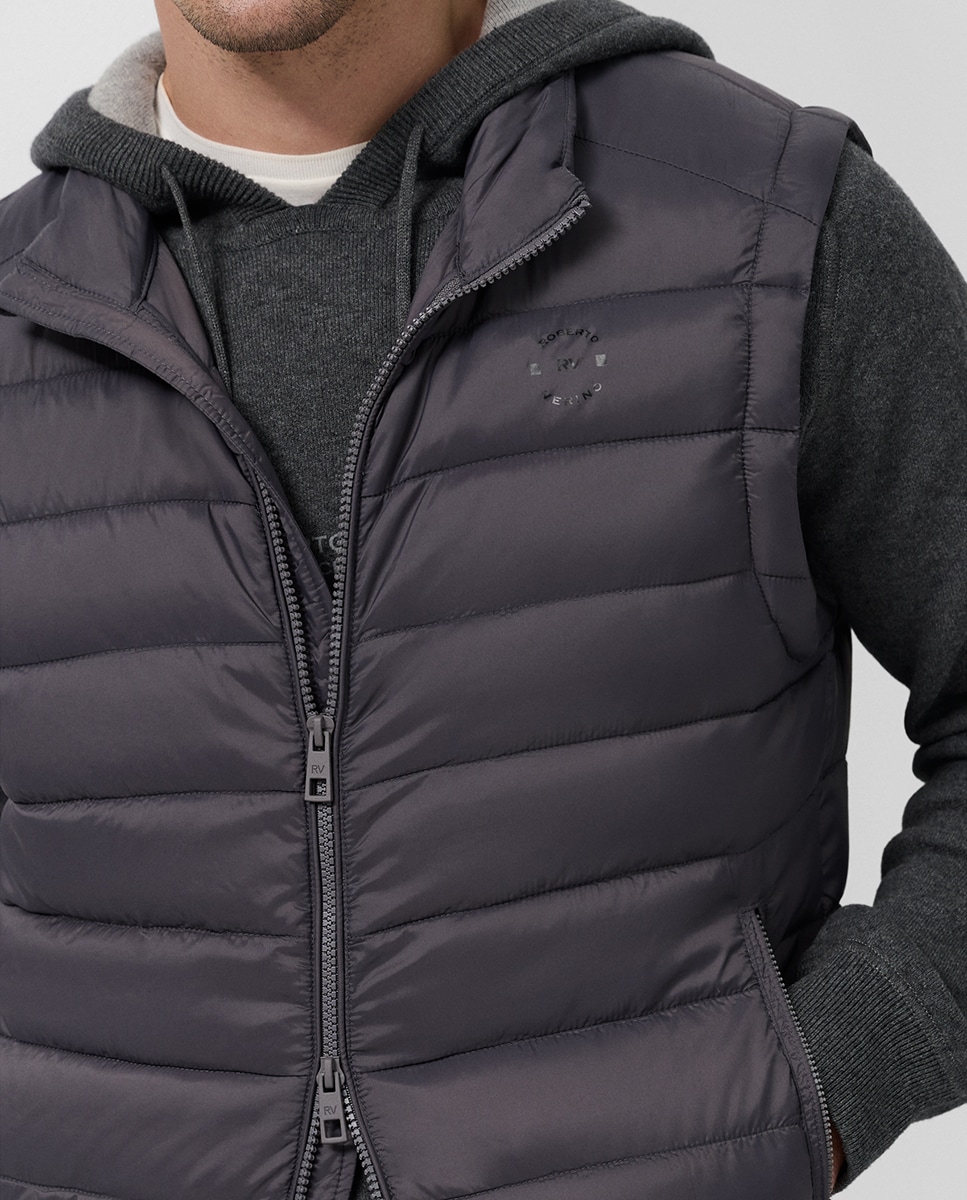 Colete acolchoado de homem Cinzento-escuro-3