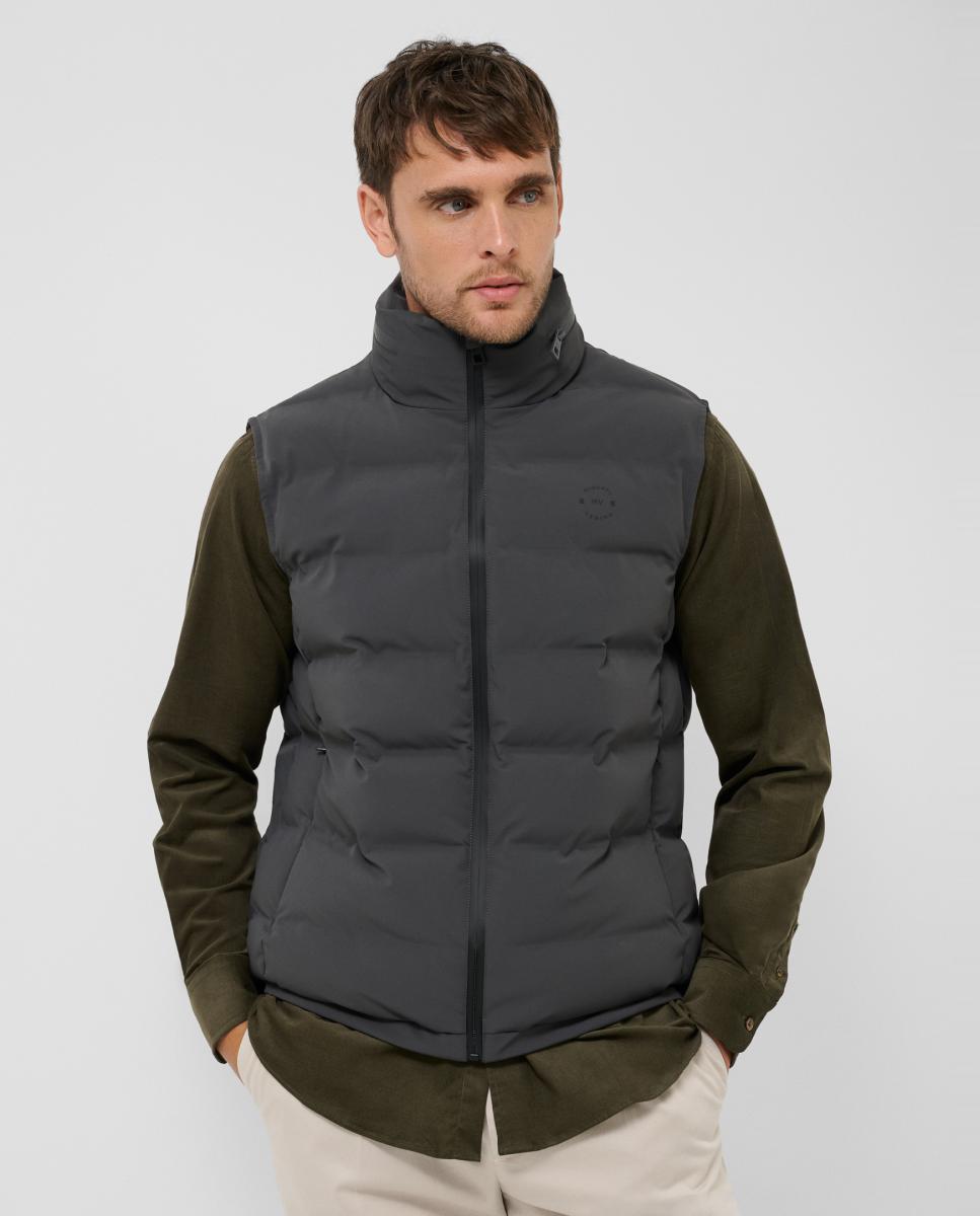 Imagen 0 de Chaleco de hombre acolchado Gris oscuro