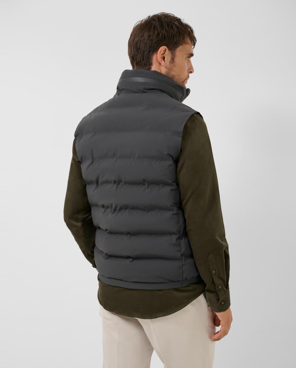 Chaleco de hombre acolchado - Roberto Verino - Gris oscuro Gris oscuro-2