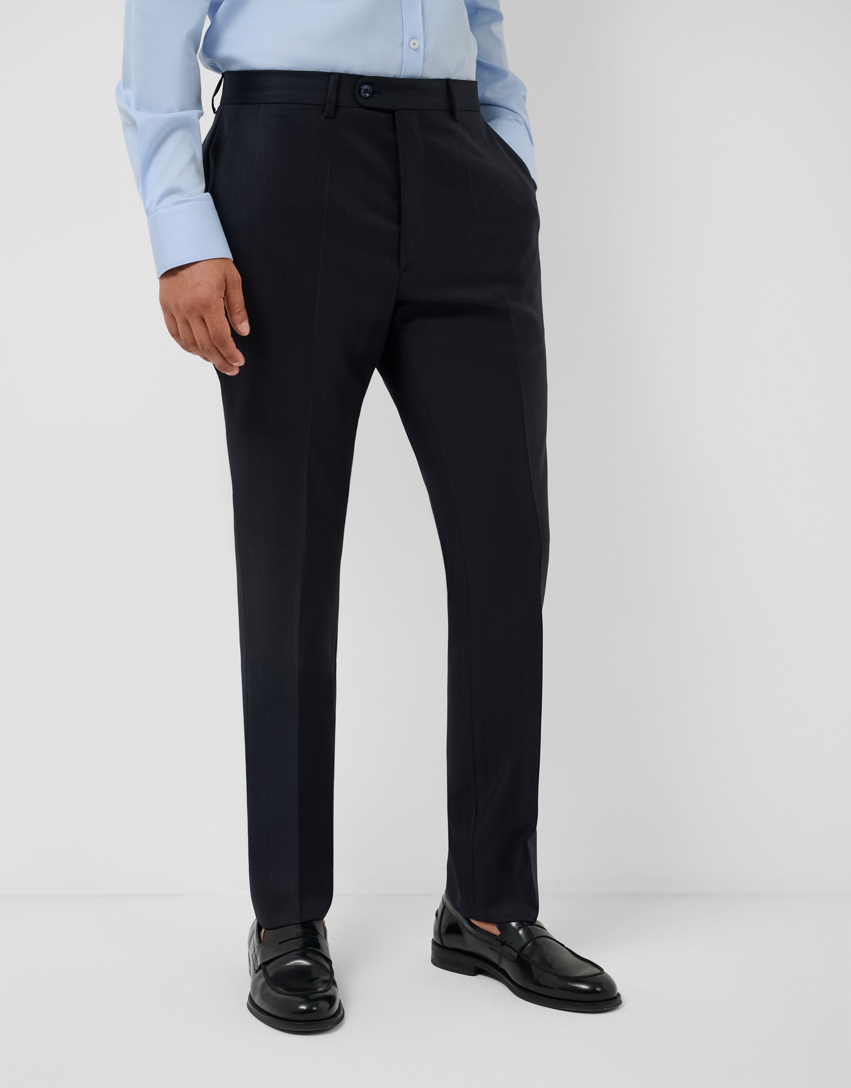 Traje de hombre ceremonia half canvas rayas - Roberto Verino - Azul marino Azul marino-5