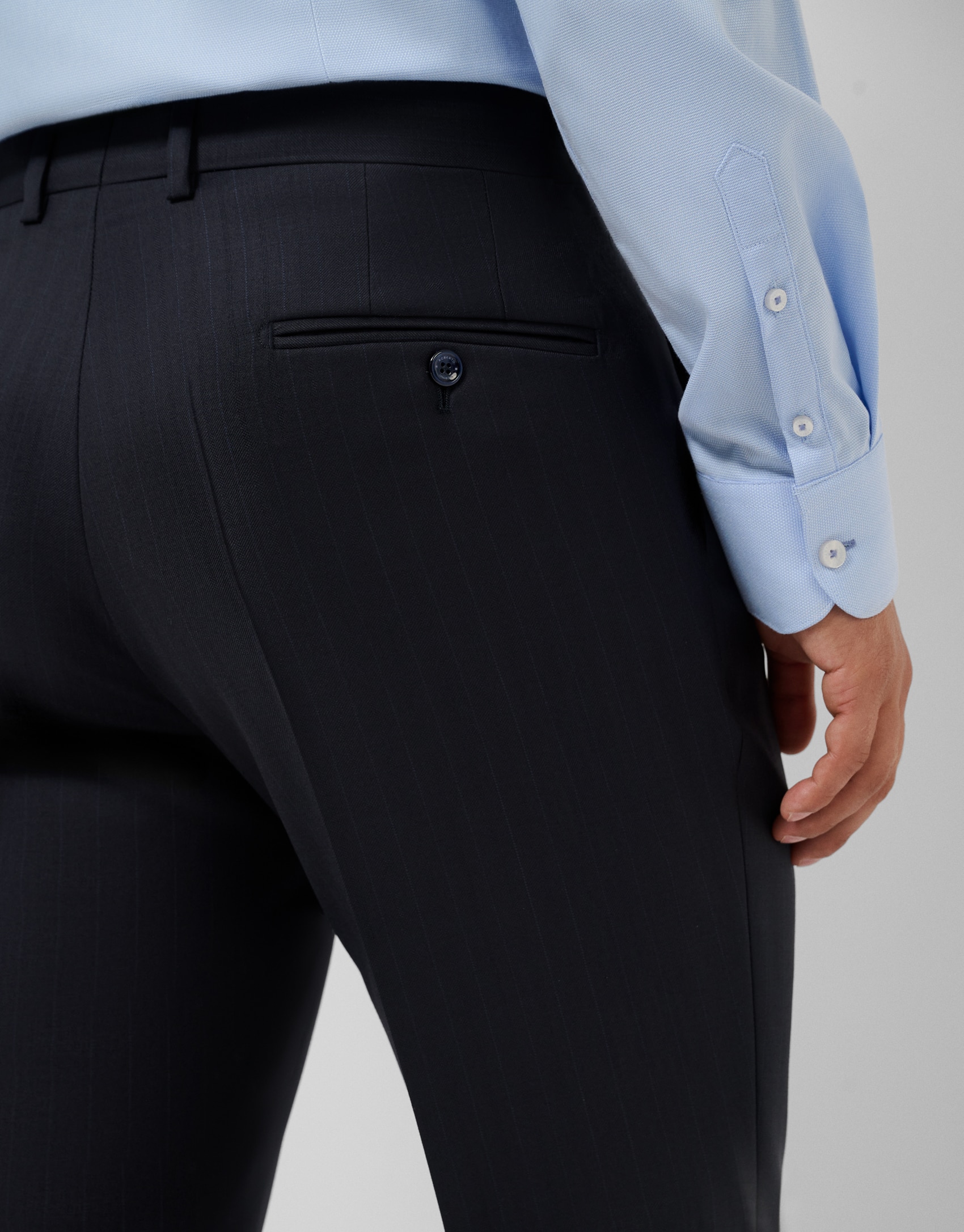 Traje de hombre ceremonia half canvas rayas - Roberto Verino - Azul marino Azul marino-6