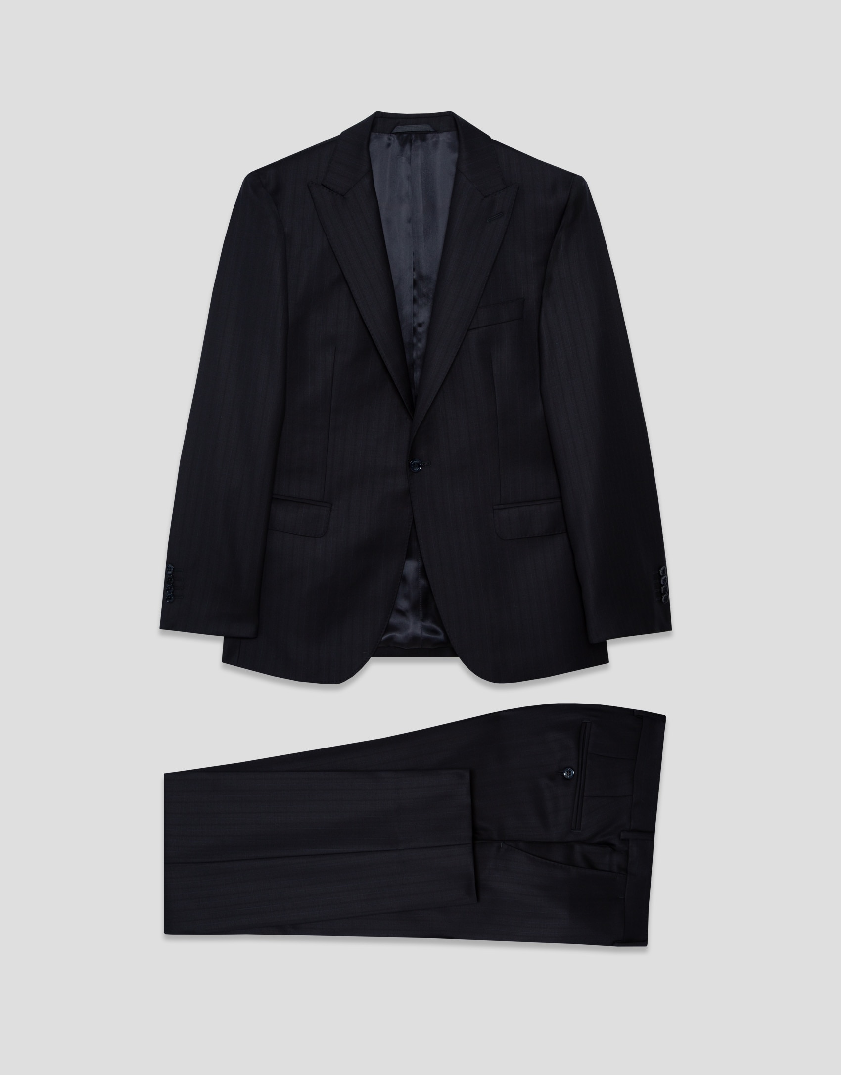 Traje de hombre ceremonia half canvas rayas - Roberto Verino - Azul marino Azul marino-7