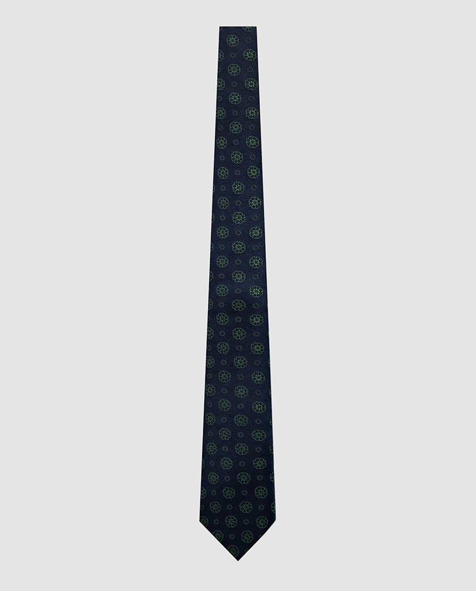 Imagem 0 de Gravata de Seda com Jacquard Floral Geométrico