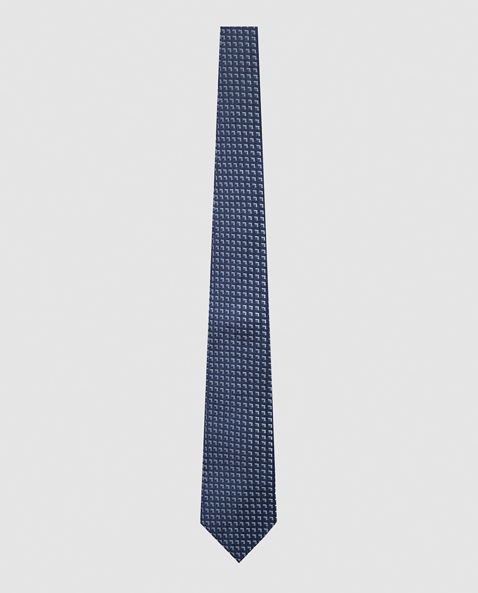 Imagem 0 de Gravata de Seda com Jacquard Geométrico