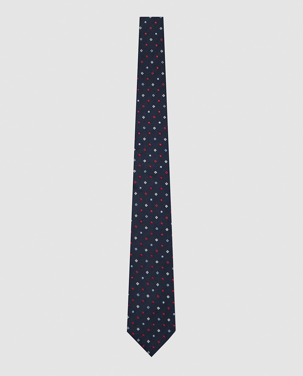 Imagem 0 de Gravata de Seda com Jacquard Geométrico