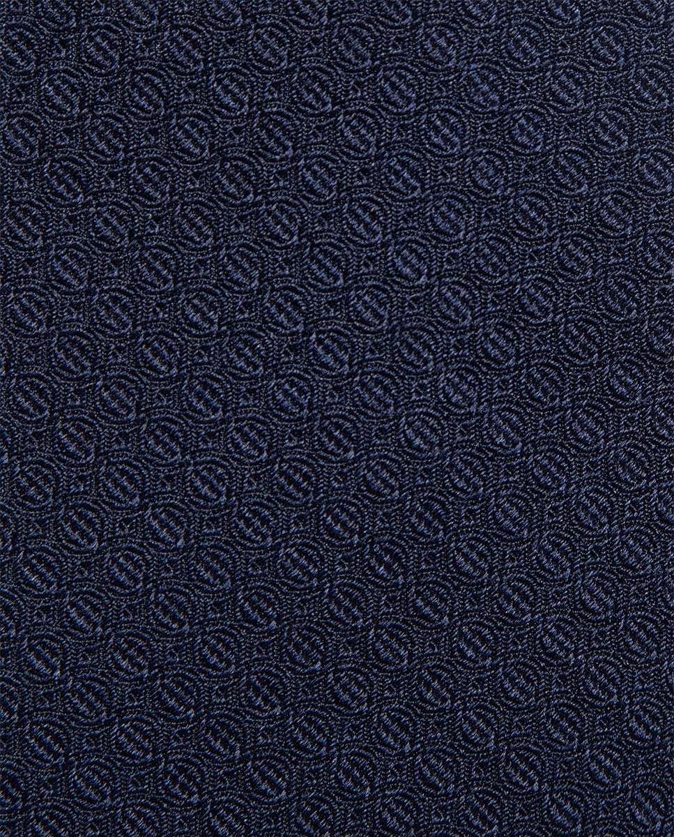 Gravata de Seda com Jacquard Azul-marinho-2