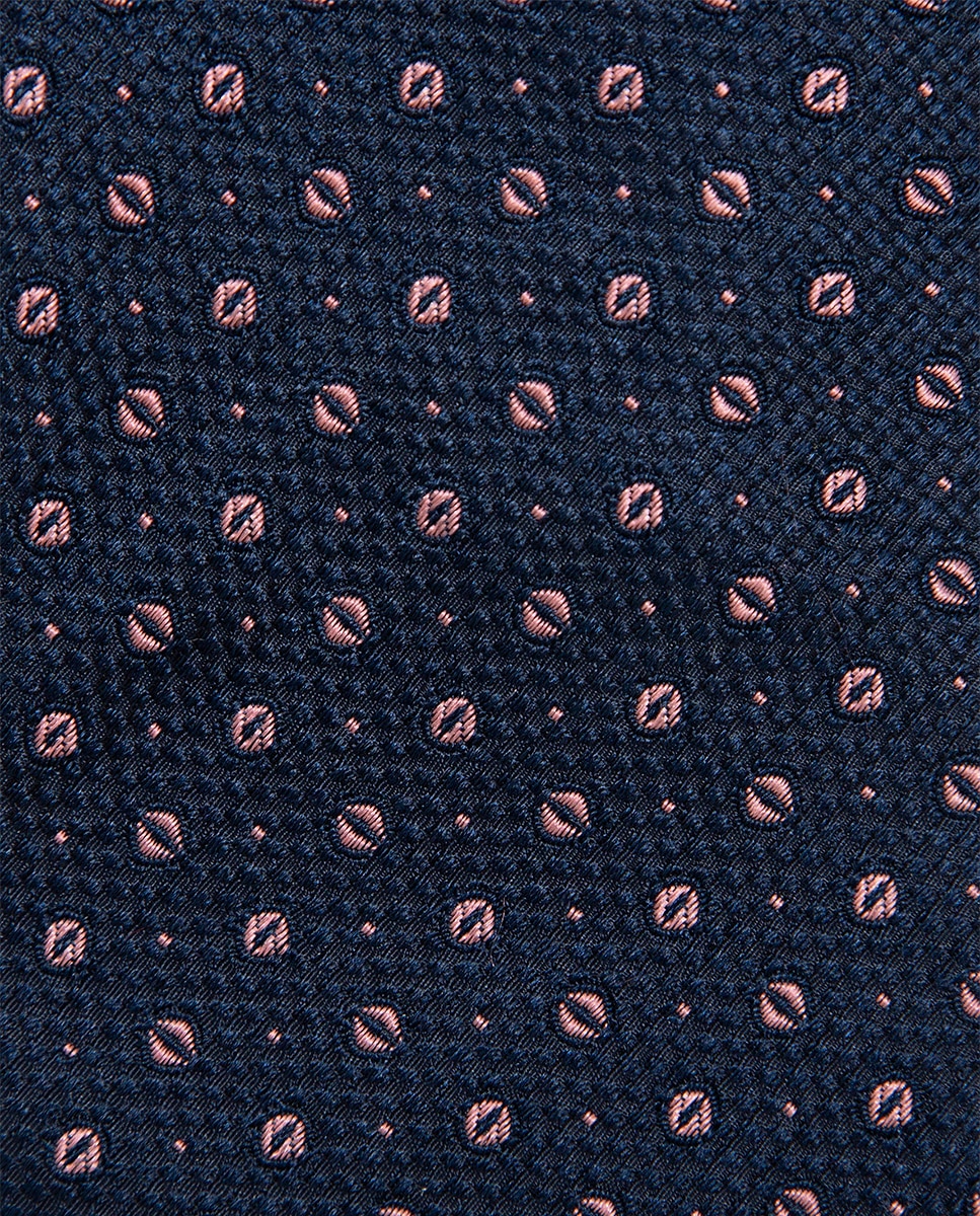 Gravata de Seda com Jacquard Fúcsia-2