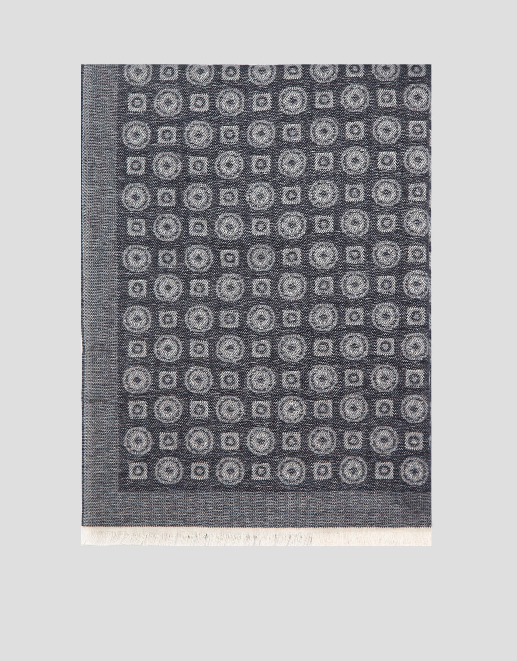 Imagen 1 de Bufanda de hombre jacquard geométrico Gris oscuro