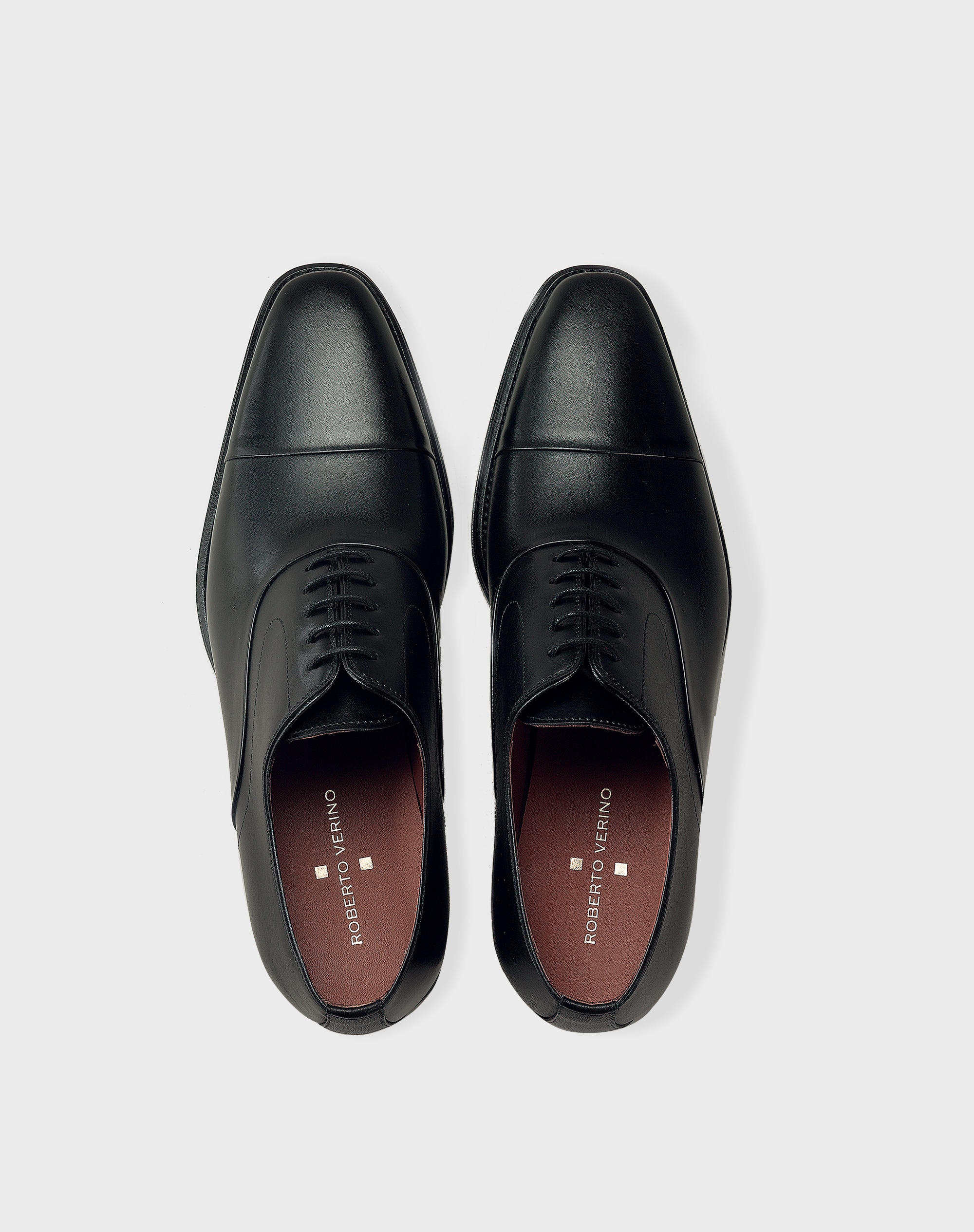 Sapatos clássicos Roberto Verino em pele pretos Preto-4
