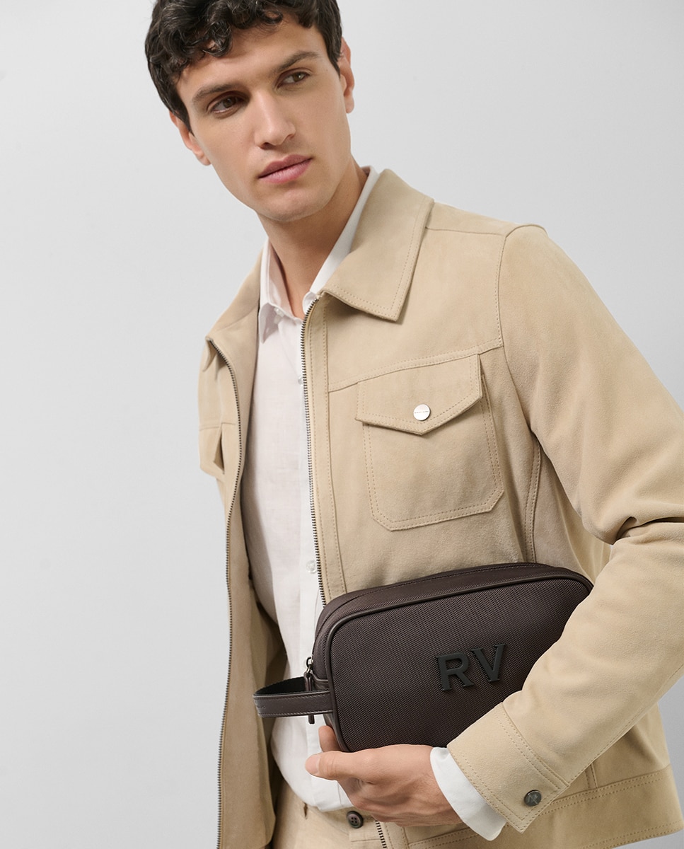 Nécessaire de Nylon Castanho-5