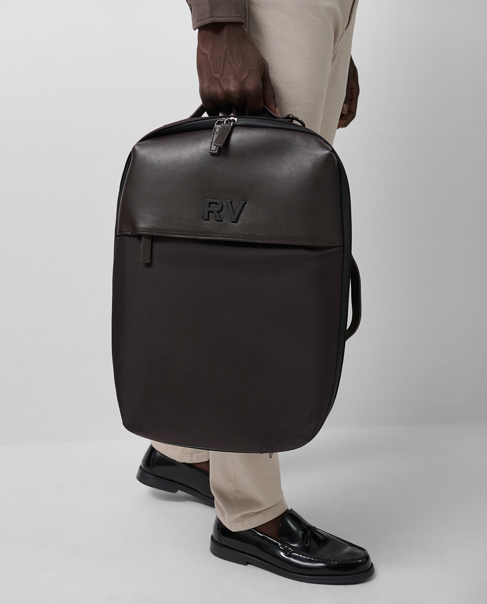 Imagem 0 de Mochila em Nylon e Pele Travel Bag