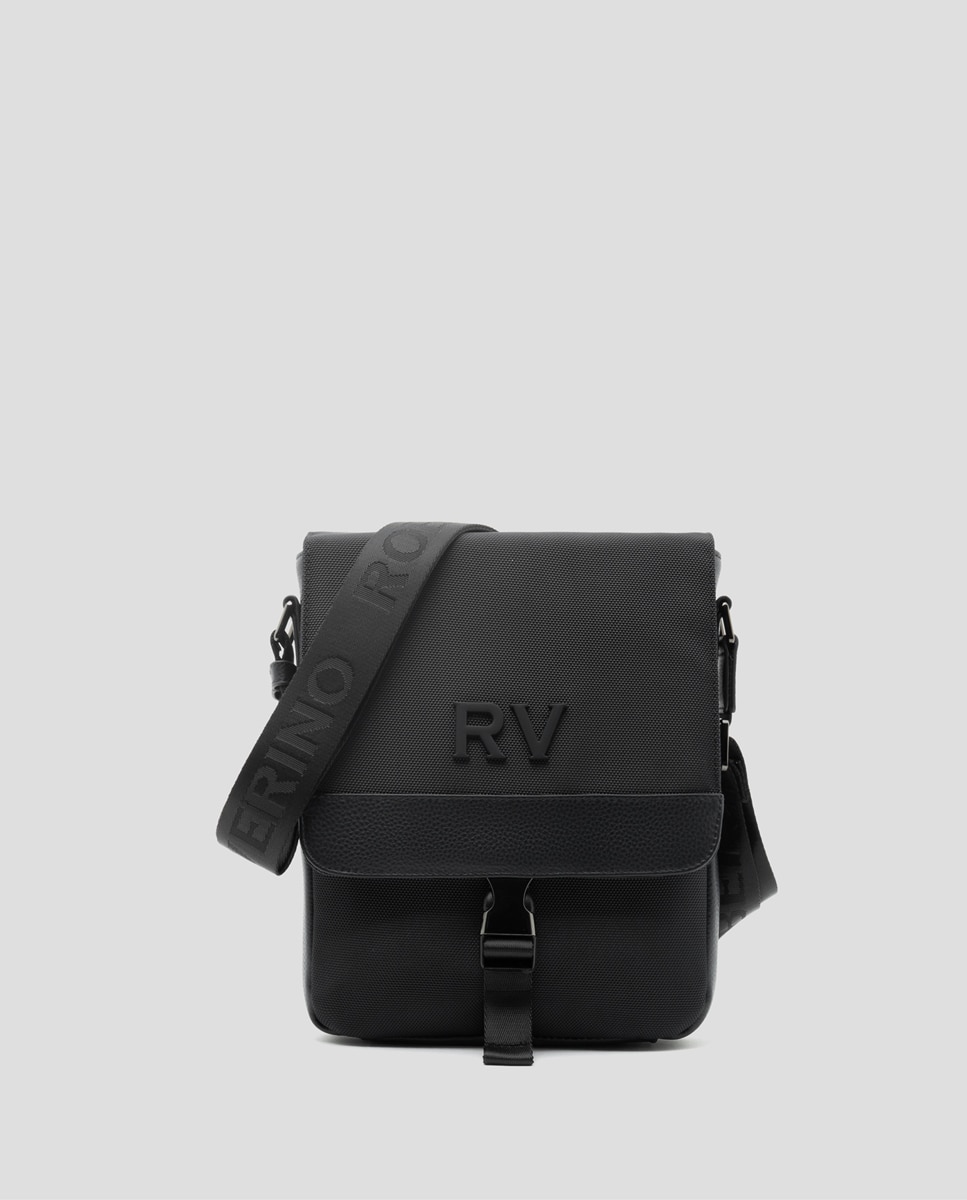 Mala a Tiracolo de Tablet em Nylon Work Preto-1