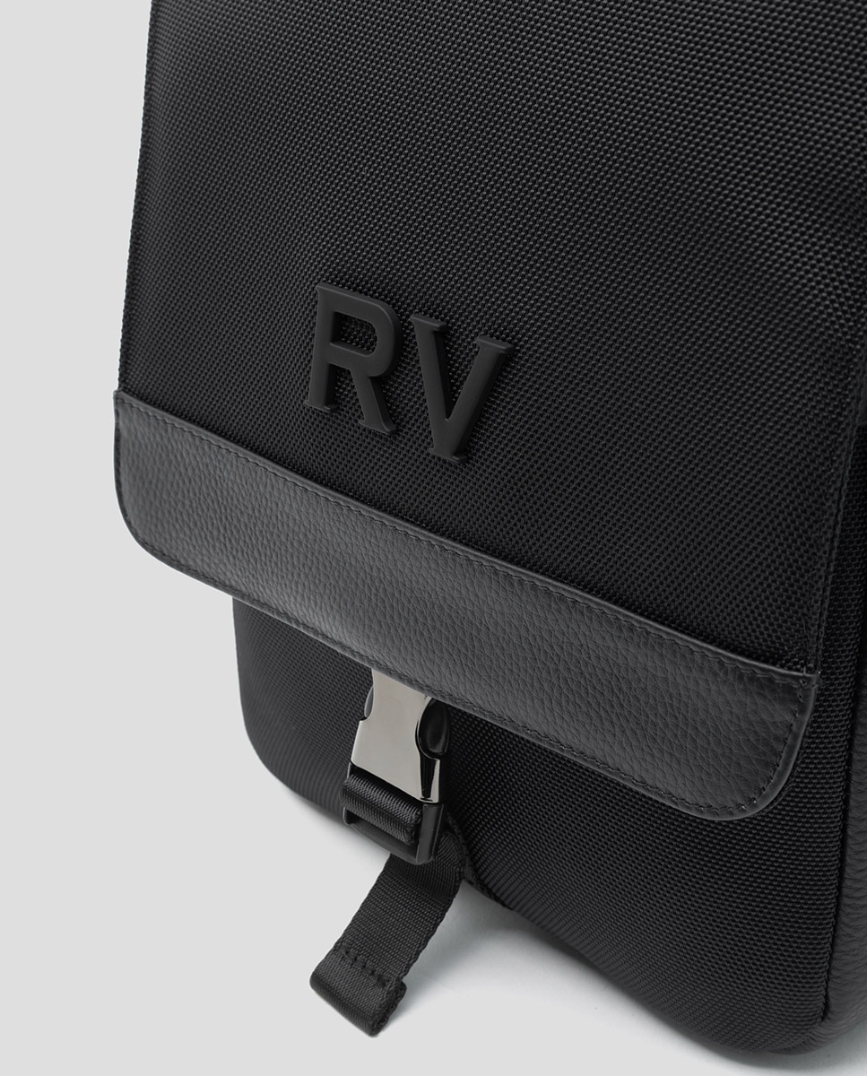 Mala a Tiracolo de Tablet em Nylon Work Preto-3
