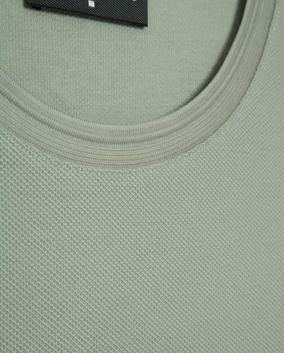 T-shirt de Manga Curta Piqué Verde-claro-5