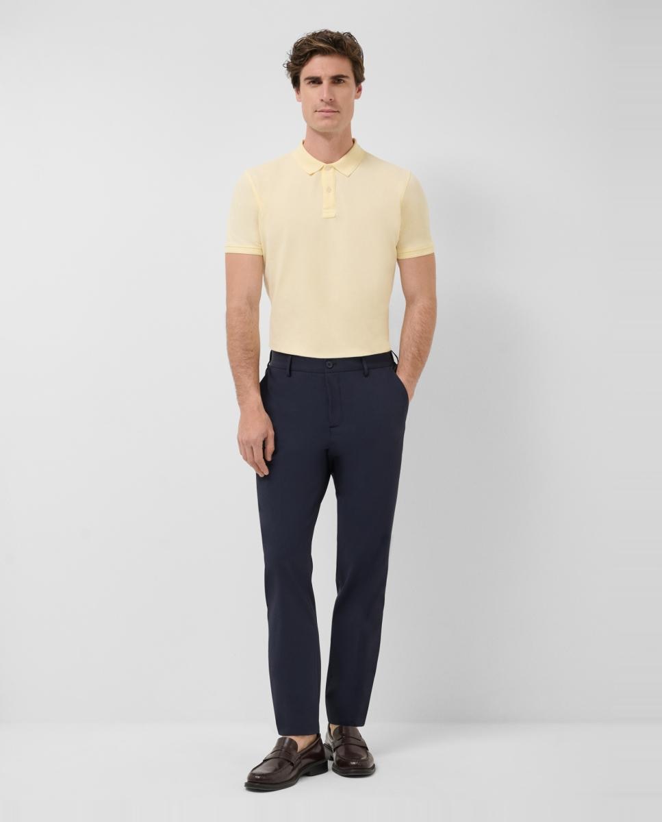 Polo Piqué com Manga Curta Amarelo-6