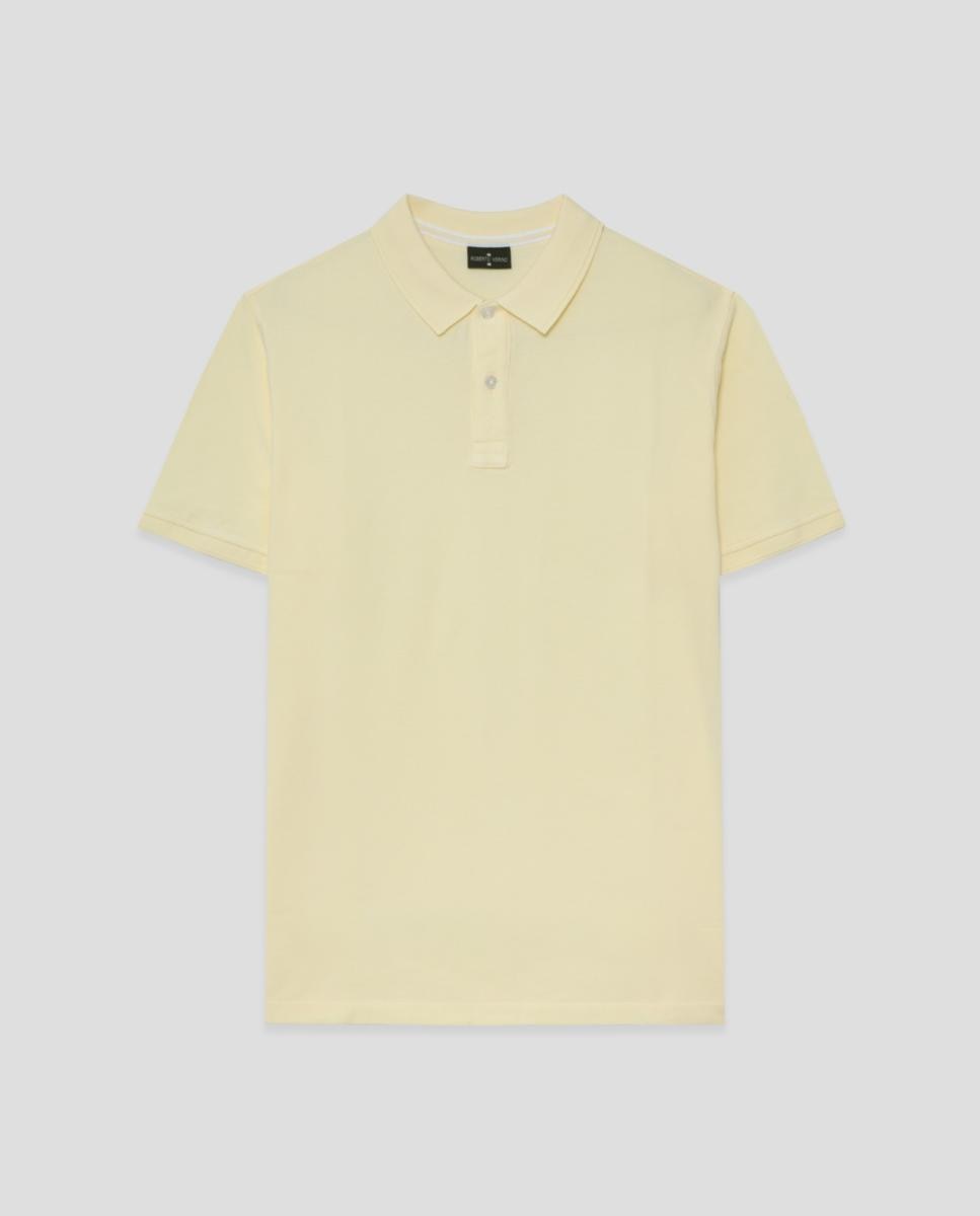 Polo Piqué com Manga Curta Amarelo-4