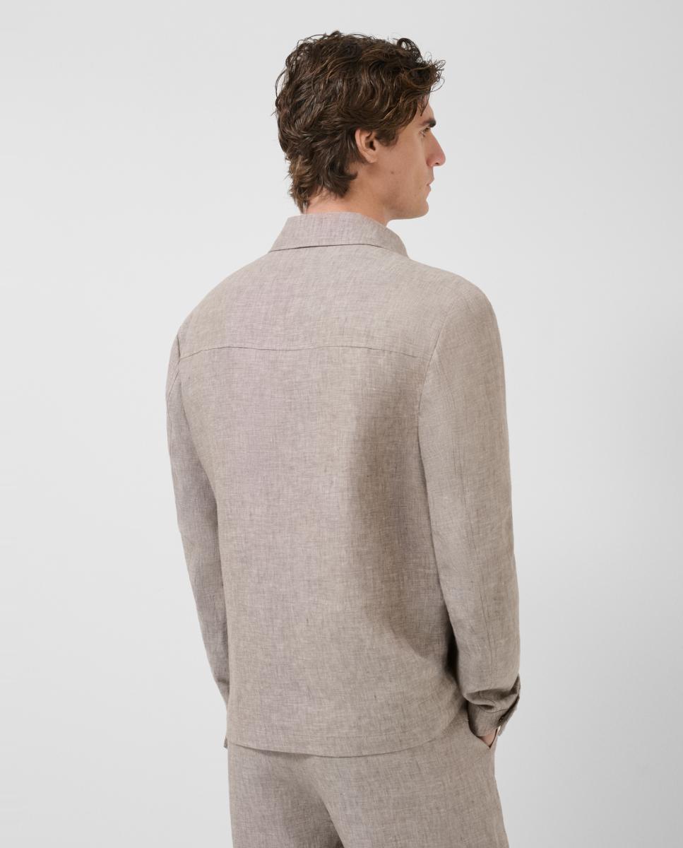 Sobrecamisa de Linho Cinzento-escuro-2