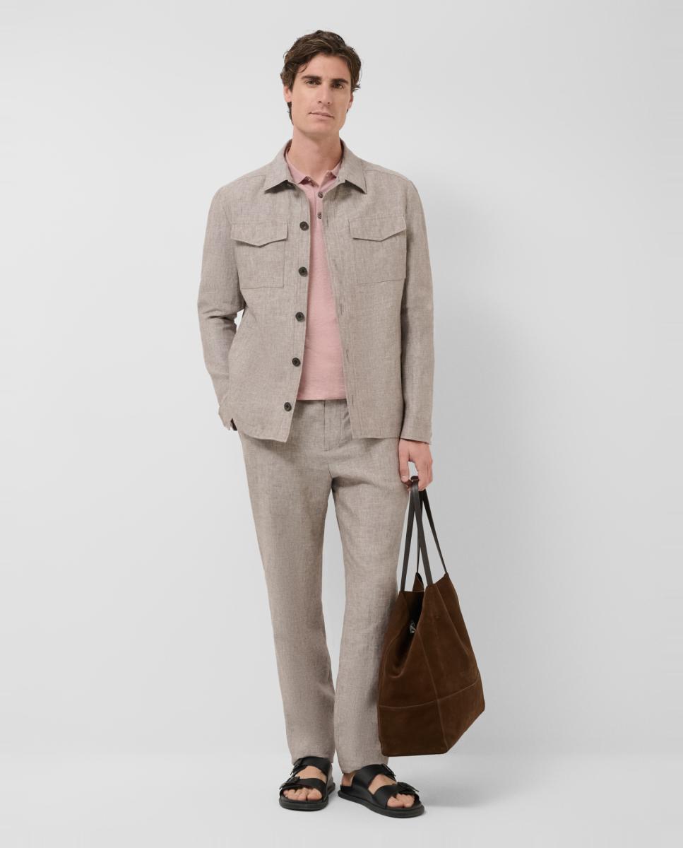 Sobrecamisa de Linho Cinzento-escuro-6