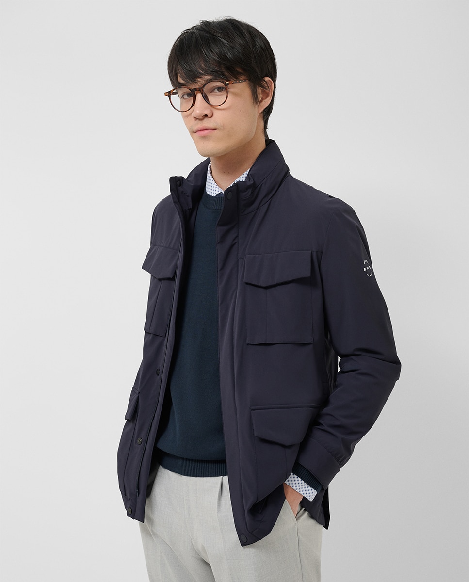 Parka Técnica com Quatro Bolsos Azul-marinho-1