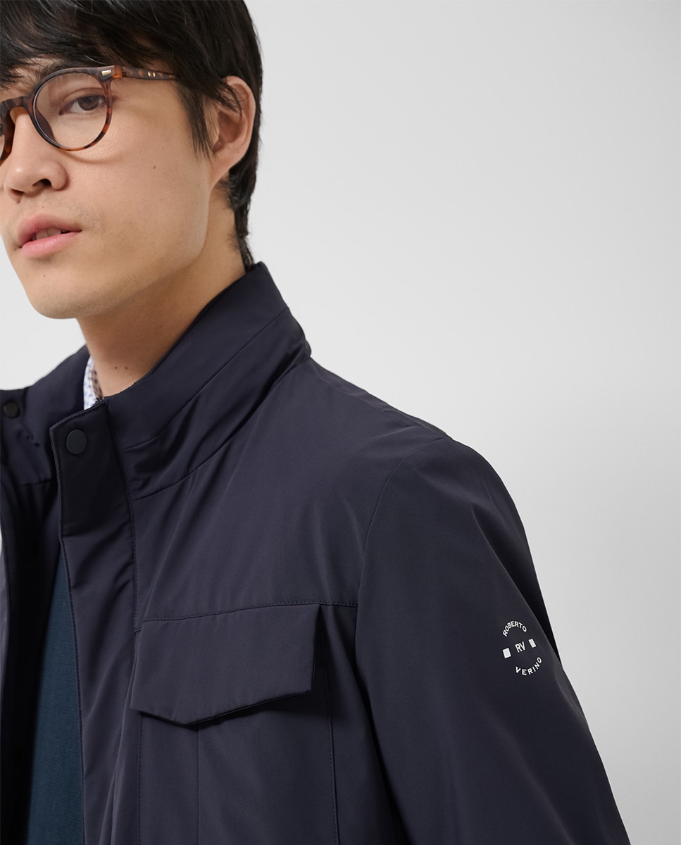 Parka Técnica com Quatro Bolsos Azul-marinho-3