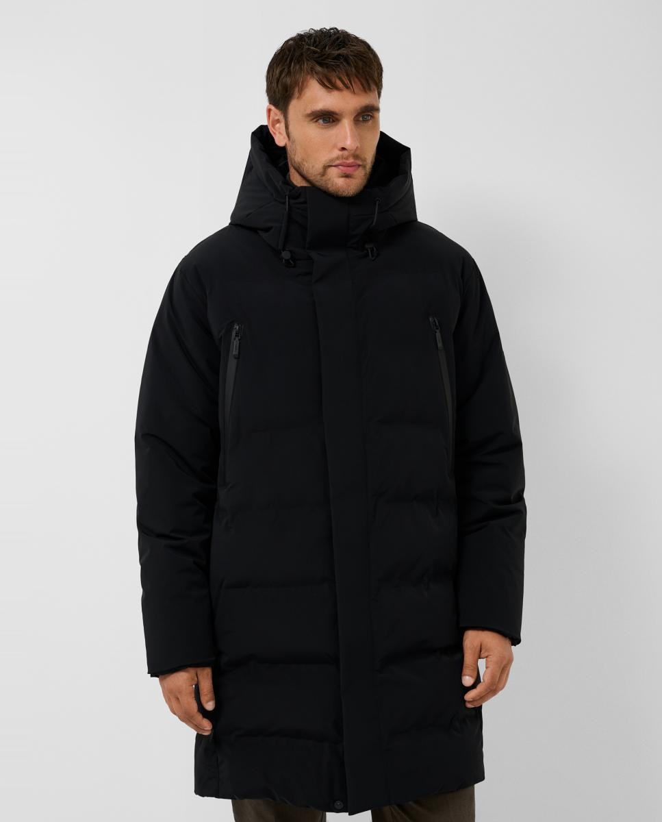 Imagen 1 de Parka larga de hombre técnica interior acolchado - Roberto Verino - Negro Negro