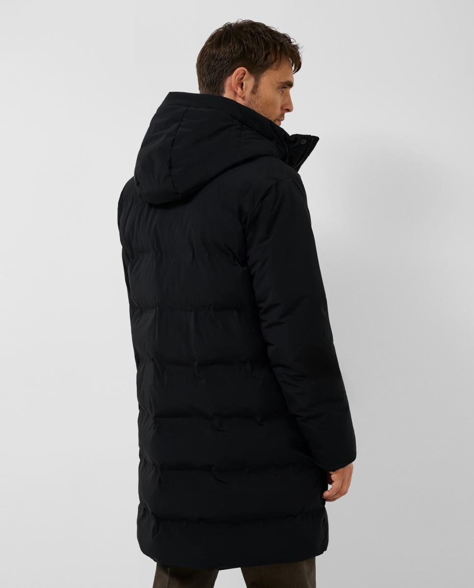 Imagen 2 de Parka larga de hombre técnica interior acolchado - Roberto Verino - Negro Negro