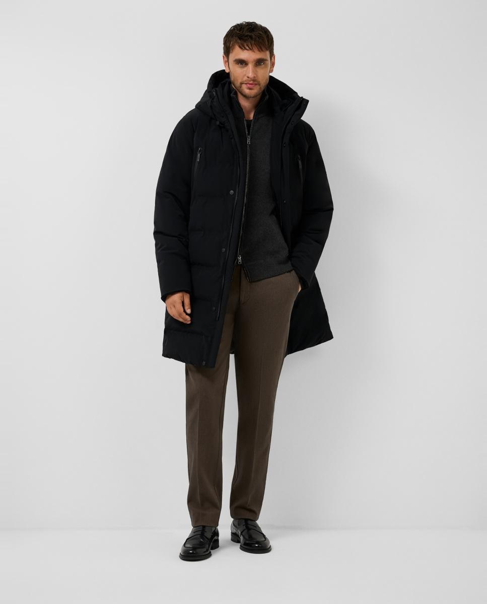 Imagen 4 de Parka larga de hombre técnica interior acolchado - Roberto Verino - Negro Negro
