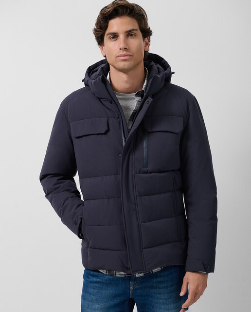 Parka de hombre interior acolchado cuatro bolsillos