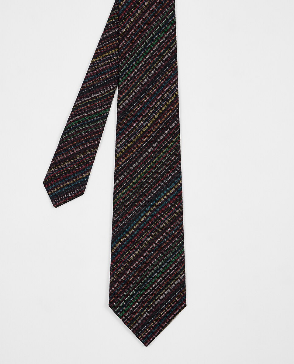 Imagen 0 de Corbata en mezcla de lana y seda de hombre. Multicolor
