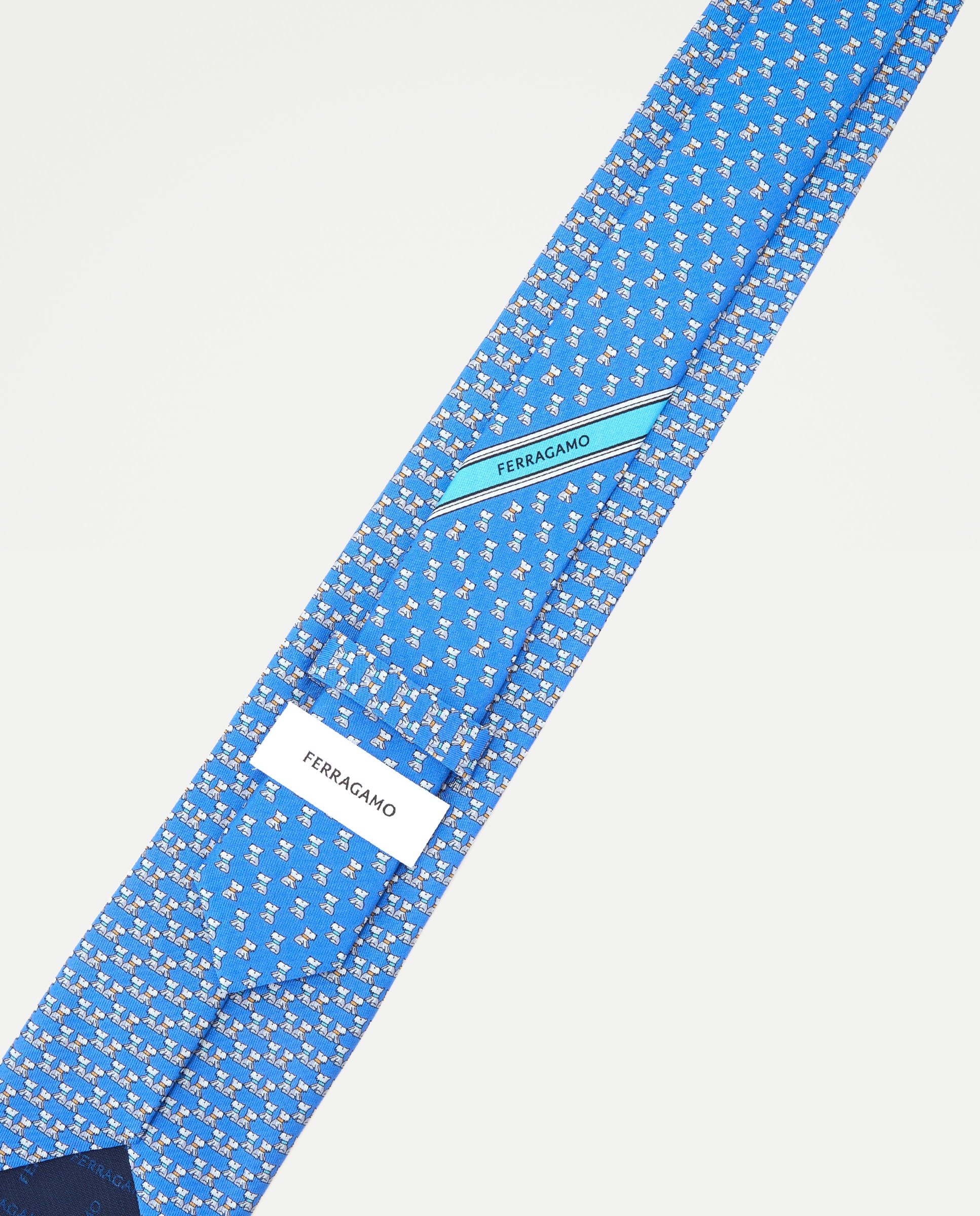 Gravata de Seda Azul-claro-3