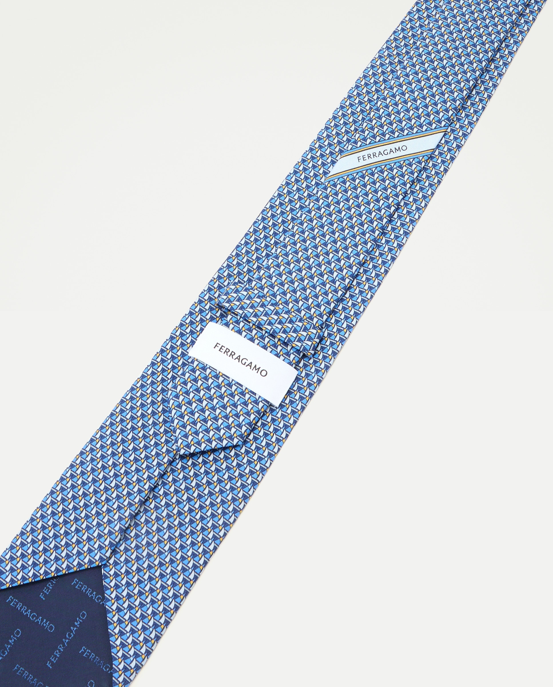 Gravata de Seda Azul-claro-3