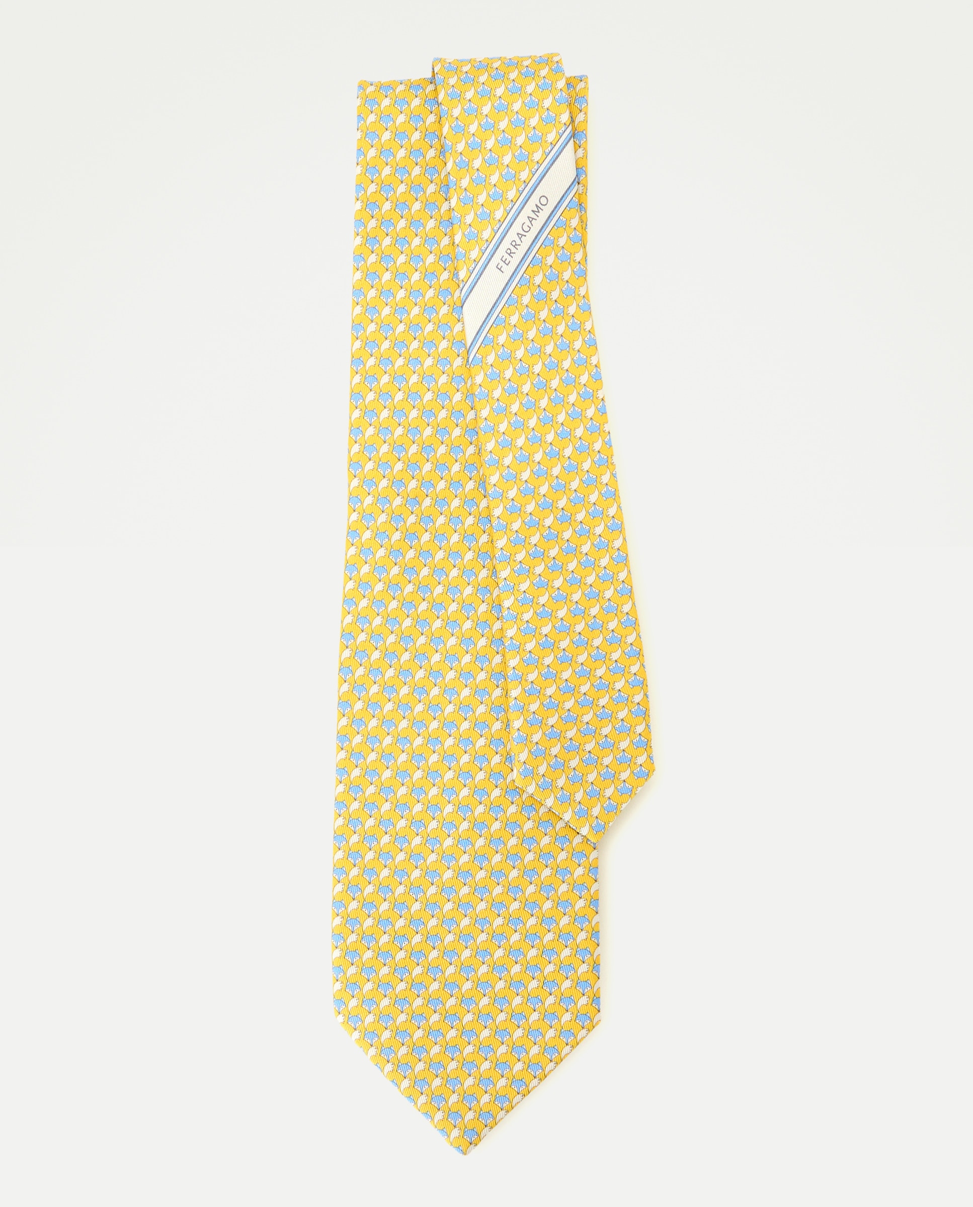 Gravata de Seda Amarelo-2