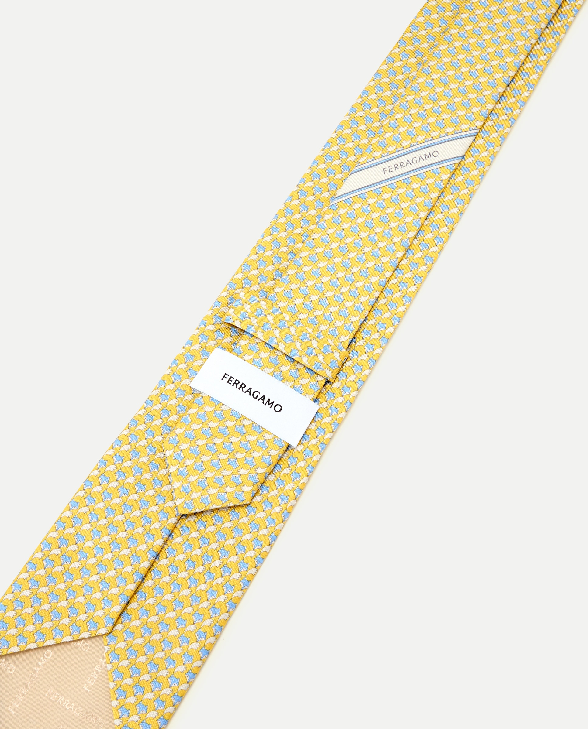 Gravata de Seda Amarelo-3