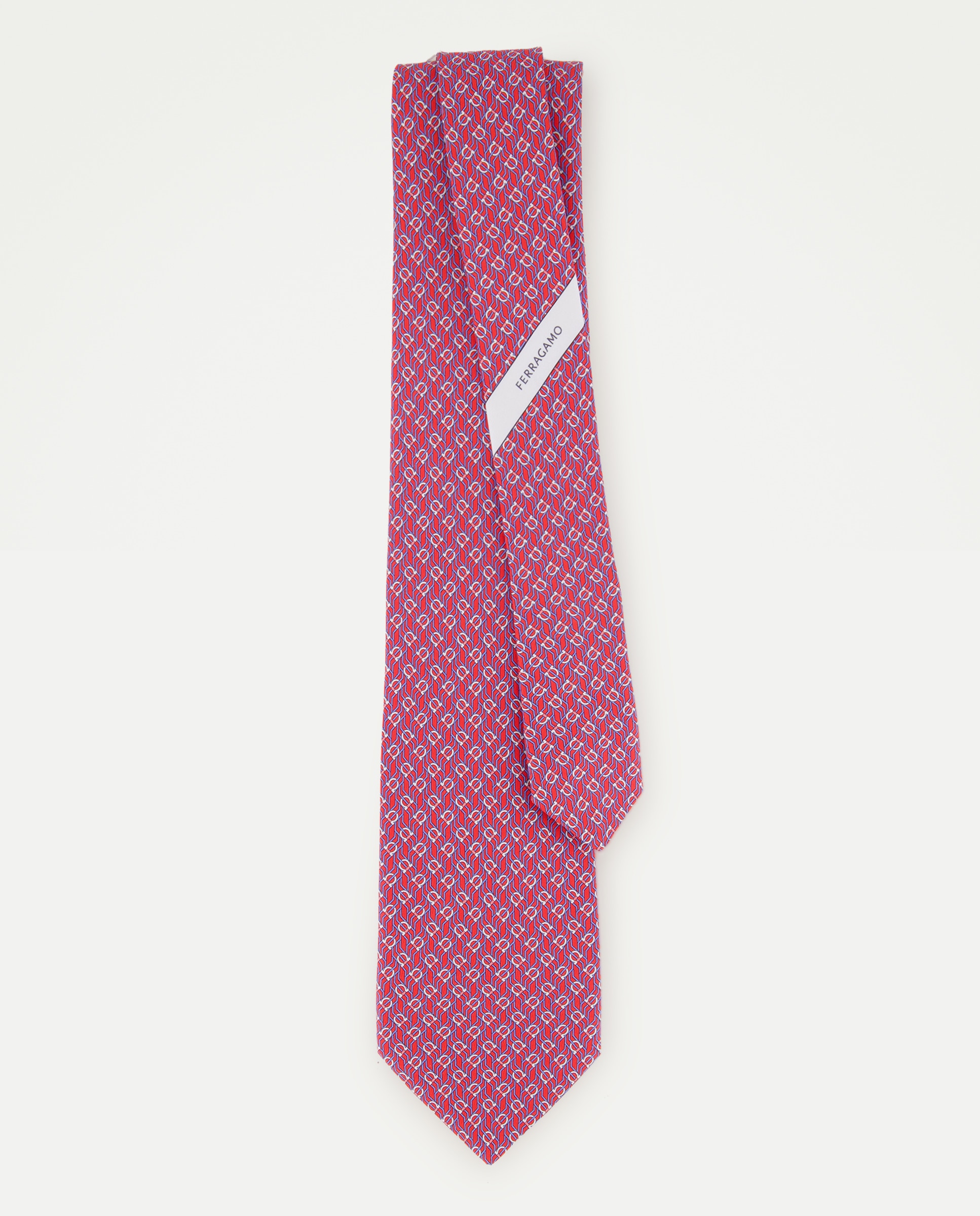 Gravata de seda estampada Vermelho-2