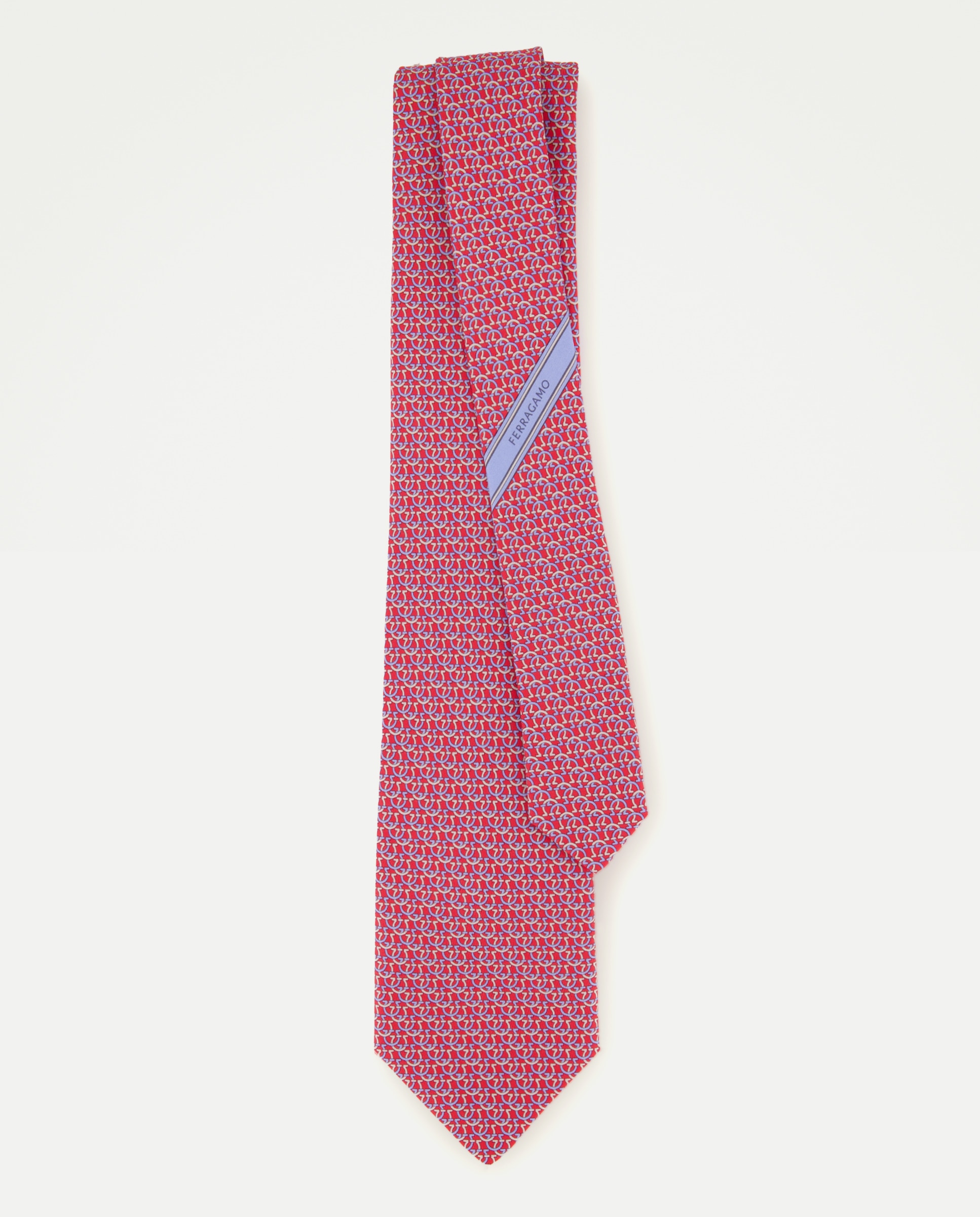 Gravata de seda estampada Vermelho-2