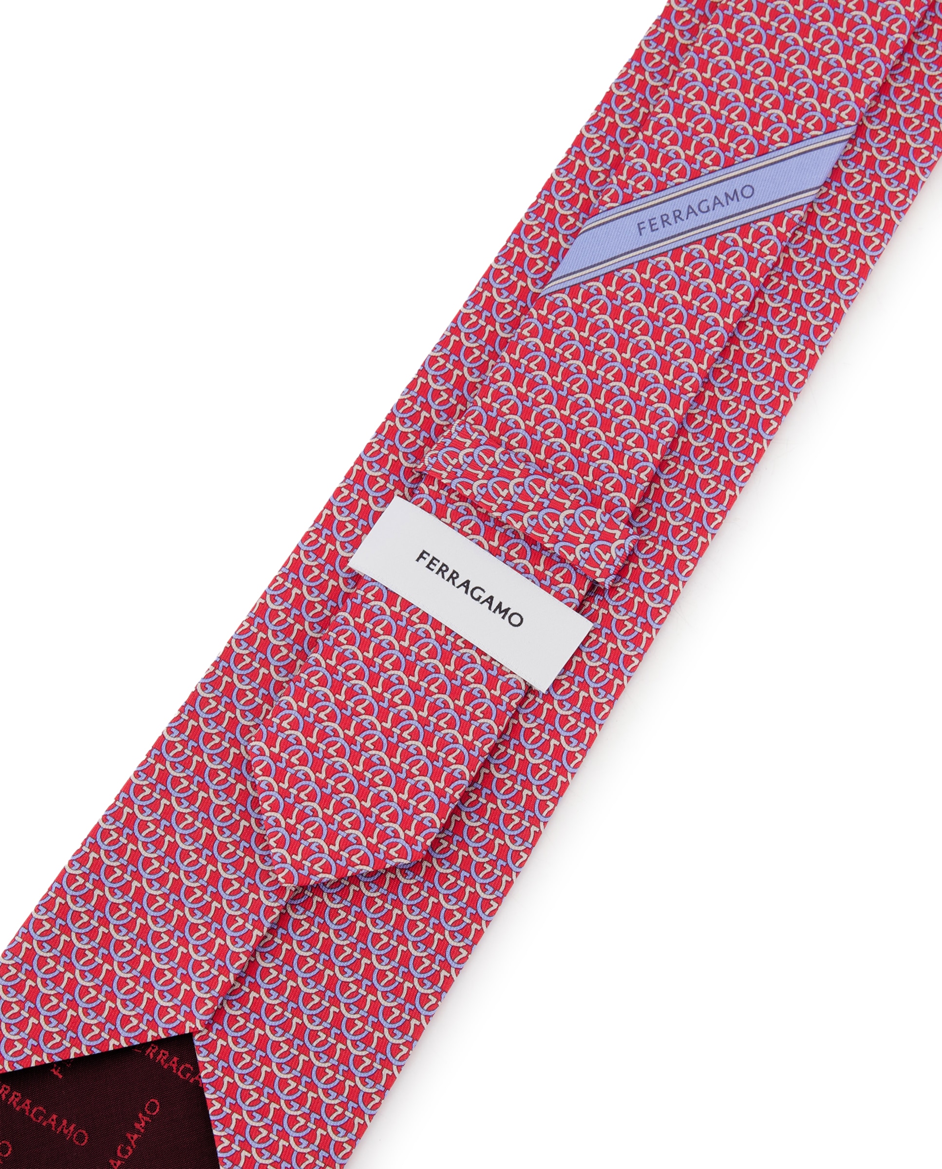 Gravata de seda estampada Vermelho-3