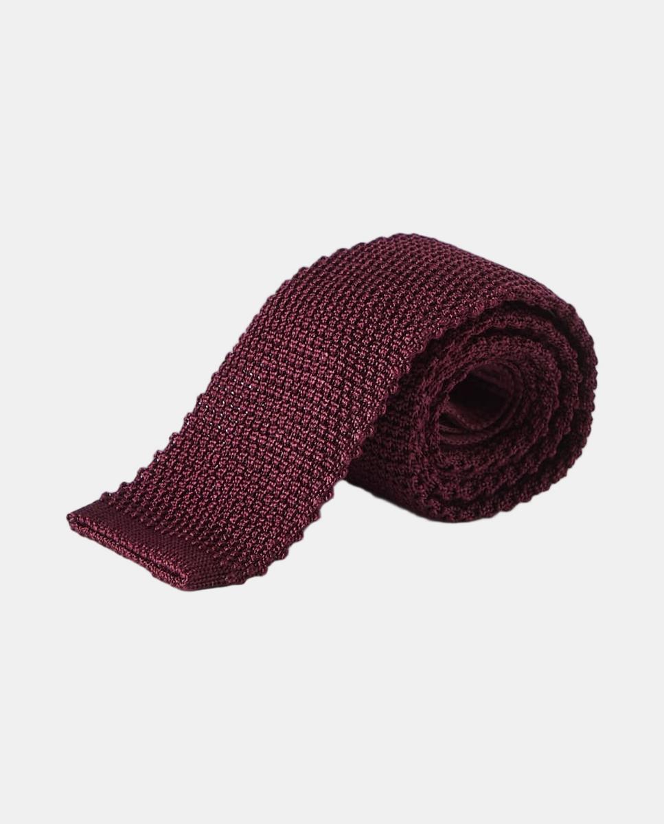 Gravata de seda com Estampado Bordeaux-2