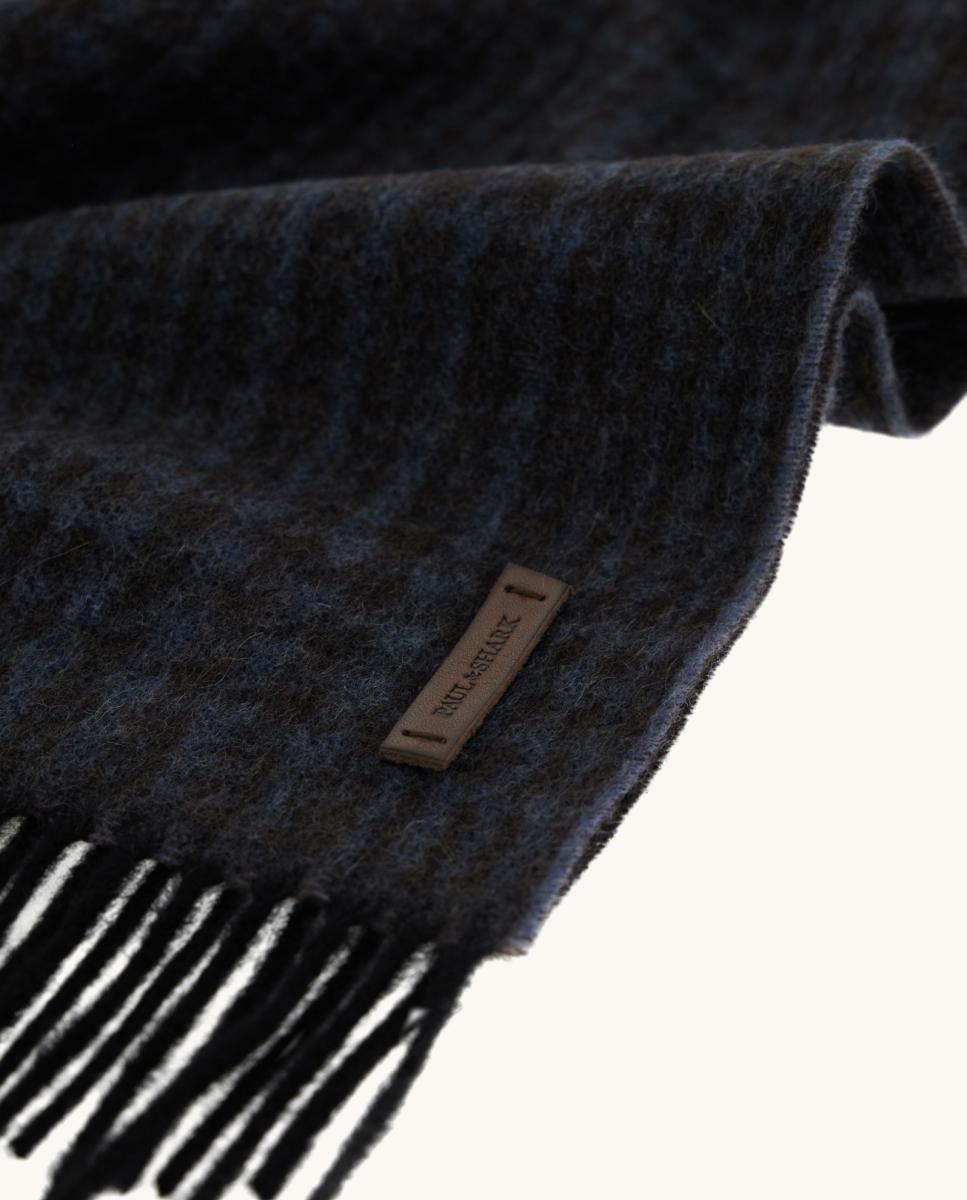 Imagen 3 de Bufanda de hombre cuadros en cashmere - Paul & Shark - Azul marino Azul marino