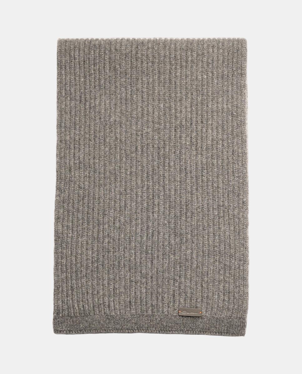Imagen 0 de Bufanda en tejido 100% cashmere Gris oscuro
