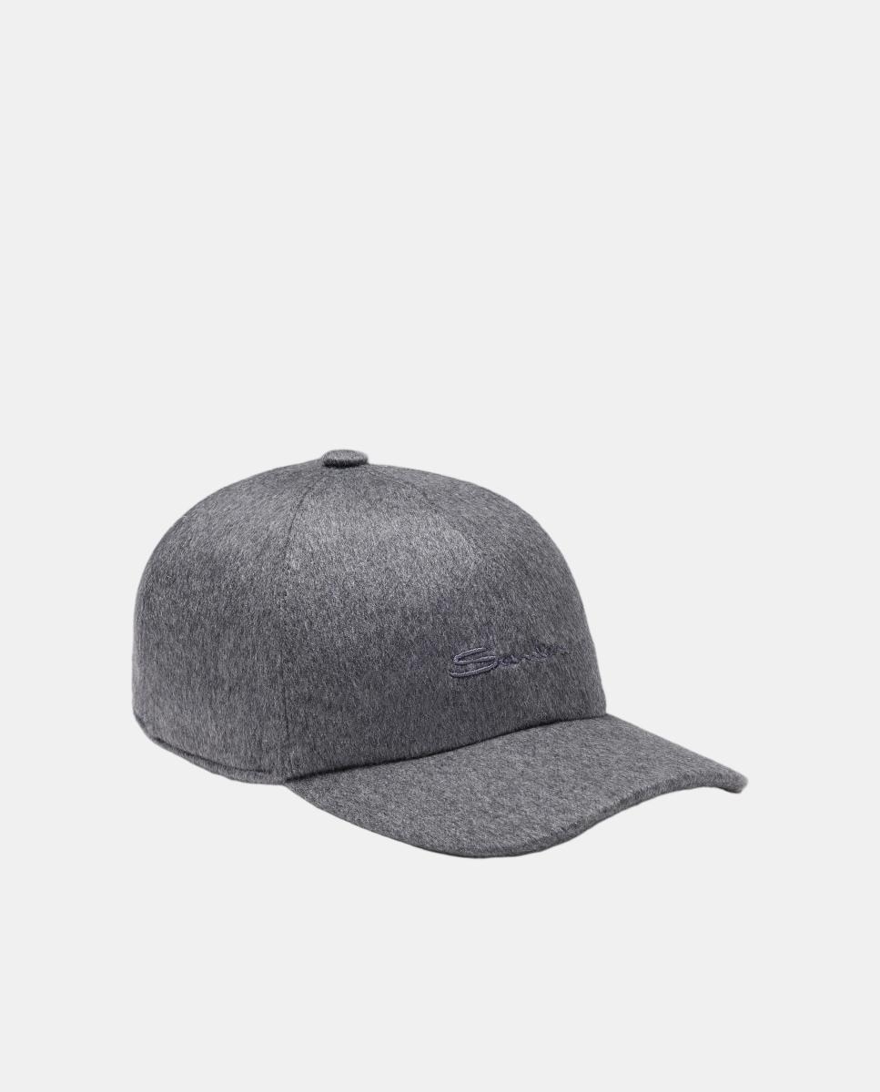 Imagen 0 de Gorra de baseball en tejido 100% cashmere Gris