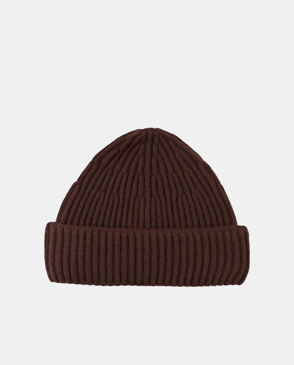 Imagen 1 de Gorro beanie 100% lana merino Marrón oscuro