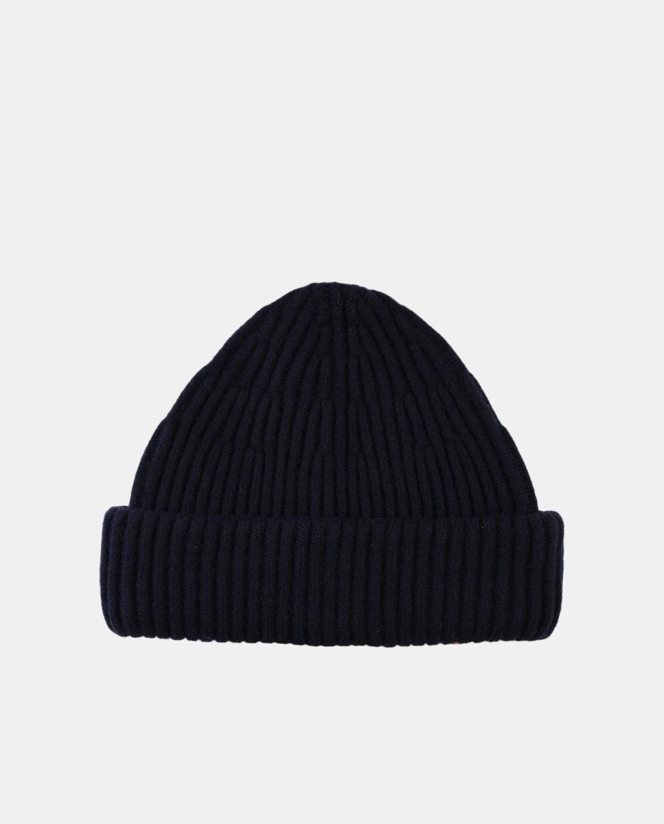 Gorro beanie 100% lana merino - AMANDA CHRISTENSEN - Azul marino Azul marino-1