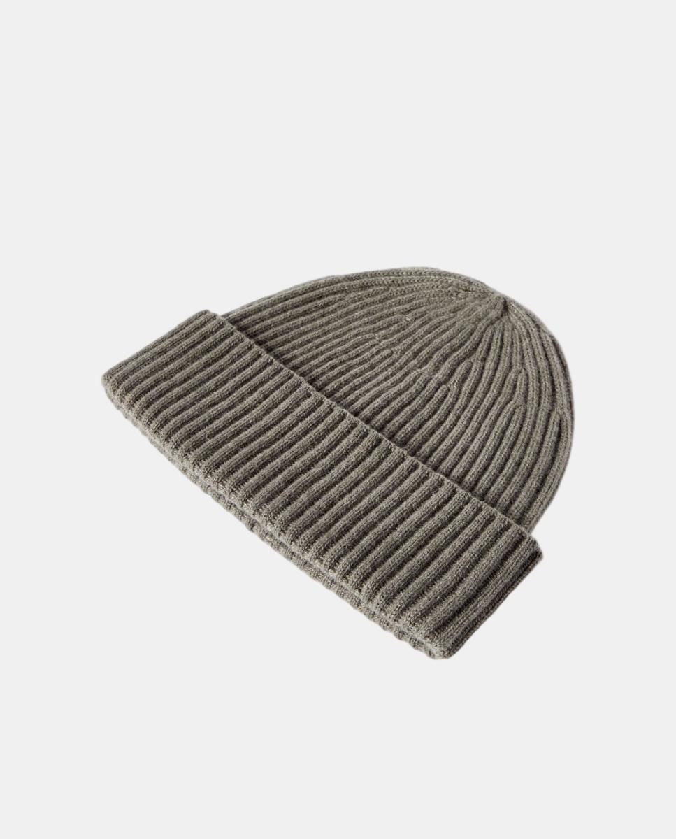 Gorro de Malha 100% Caxemira Verde-2