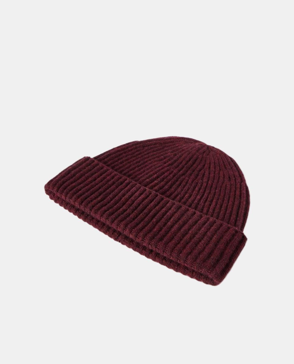 Gorro de Malha 100% Caxemira Bordeaux-2