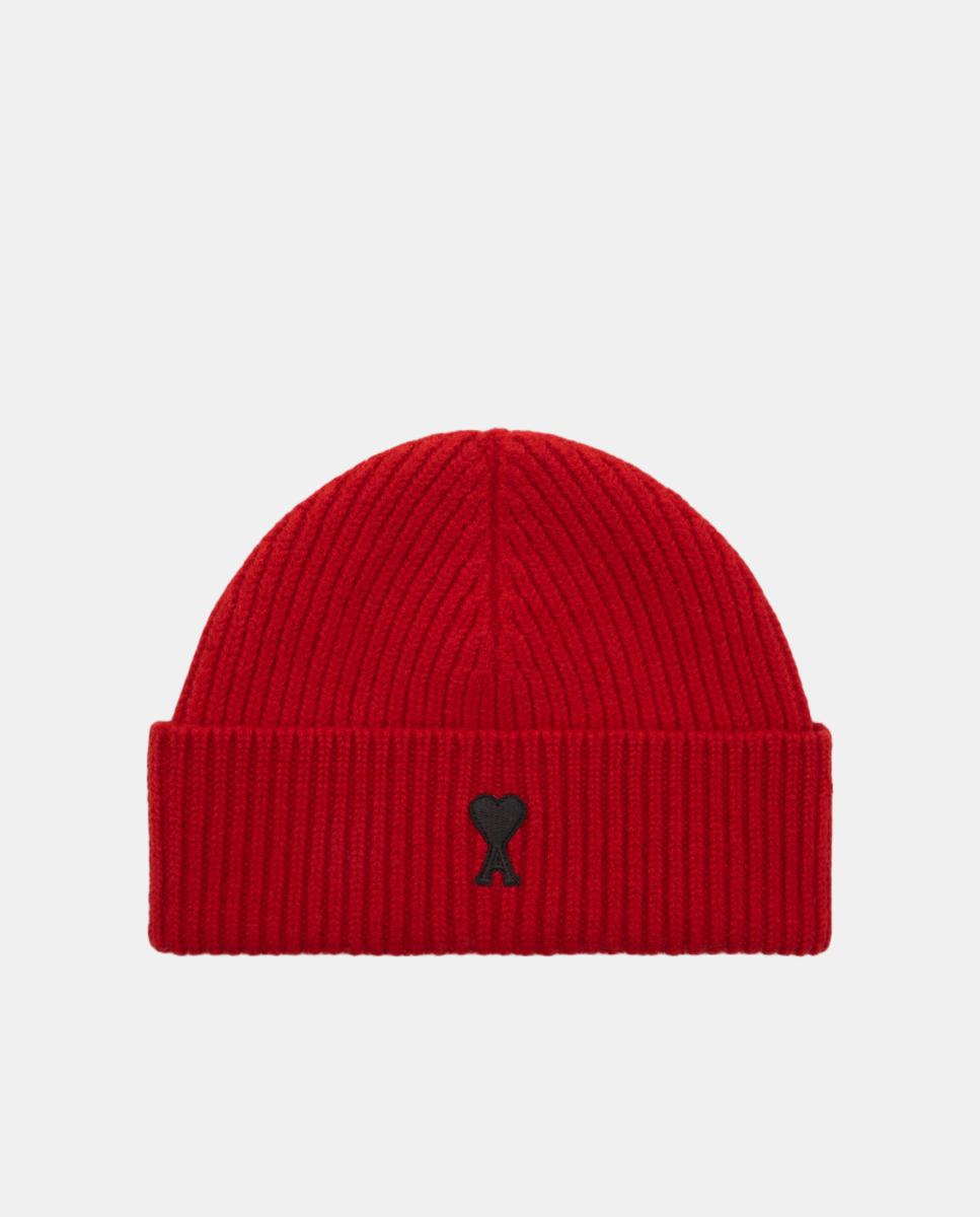 Imagen 0 de Gorro de punto en tejido 100% lana Rojo