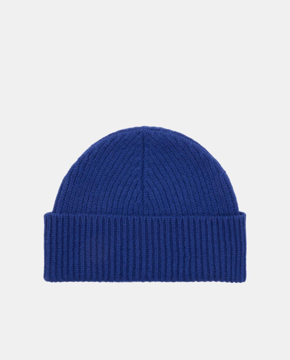 Imagen 0 de Gorro de punto en tejido 100% lana Azul índigo