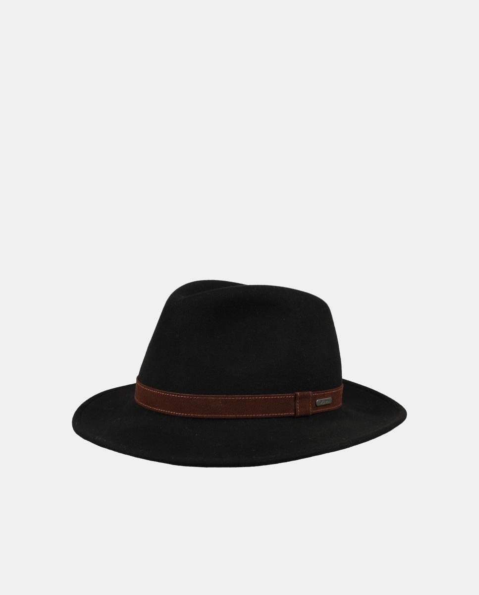 Sombrero sport 100% lana merino - Wigens - Negro Negro-1