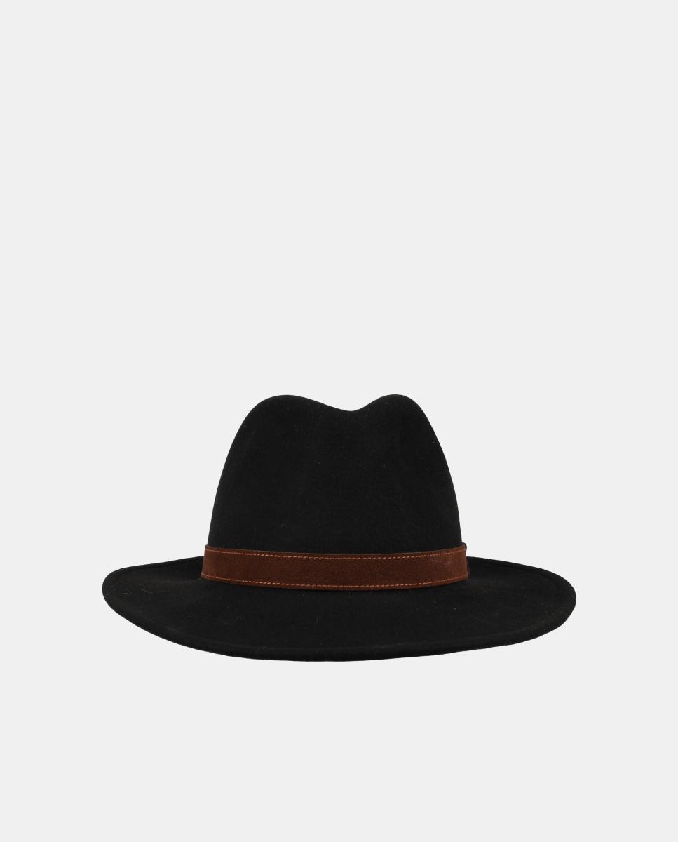 Sombrero sport 100% lana merino - Wigens - Negro Negro-2