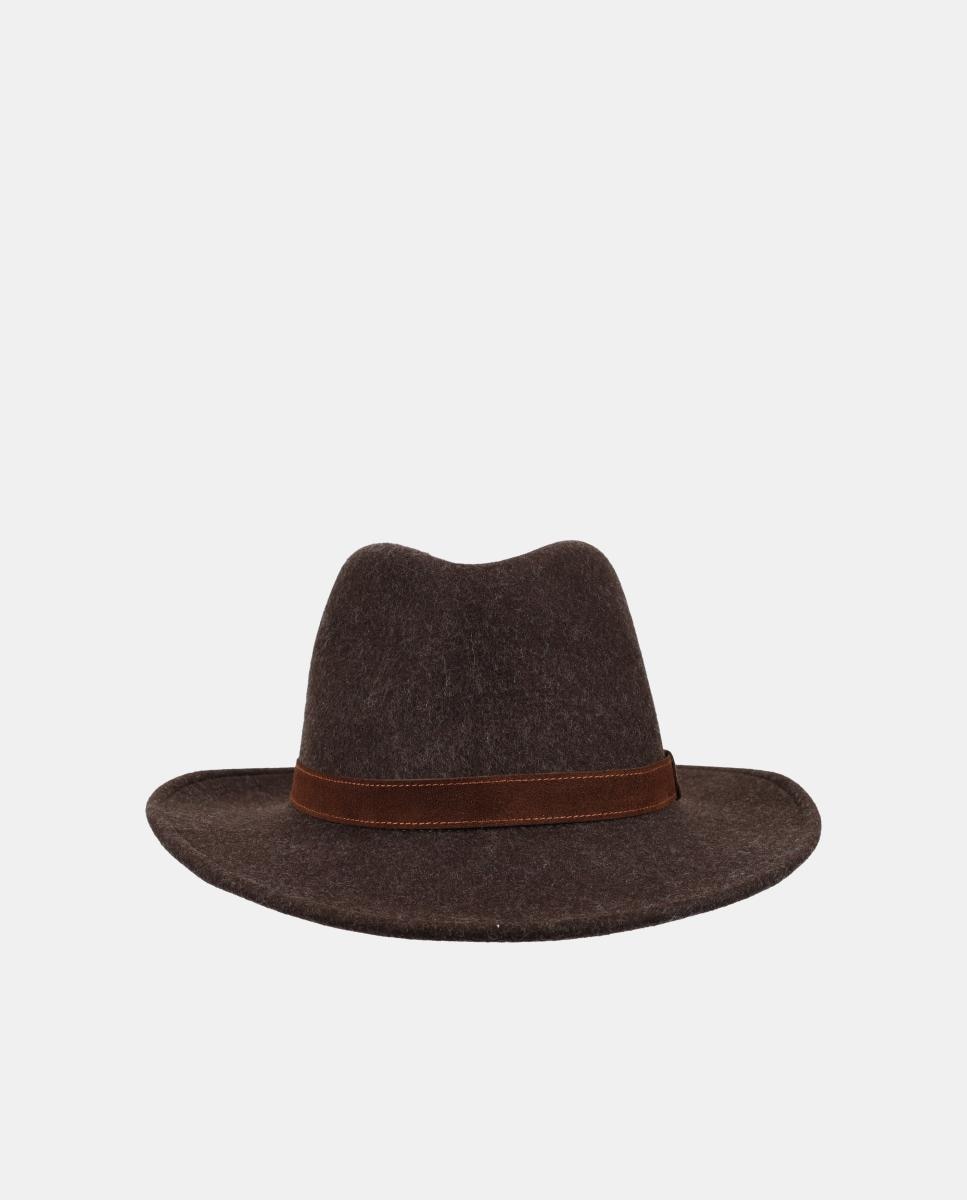 Sombrero sport 100% lana merino - Wigens - Marrón oscuro Marrón oscuro-2