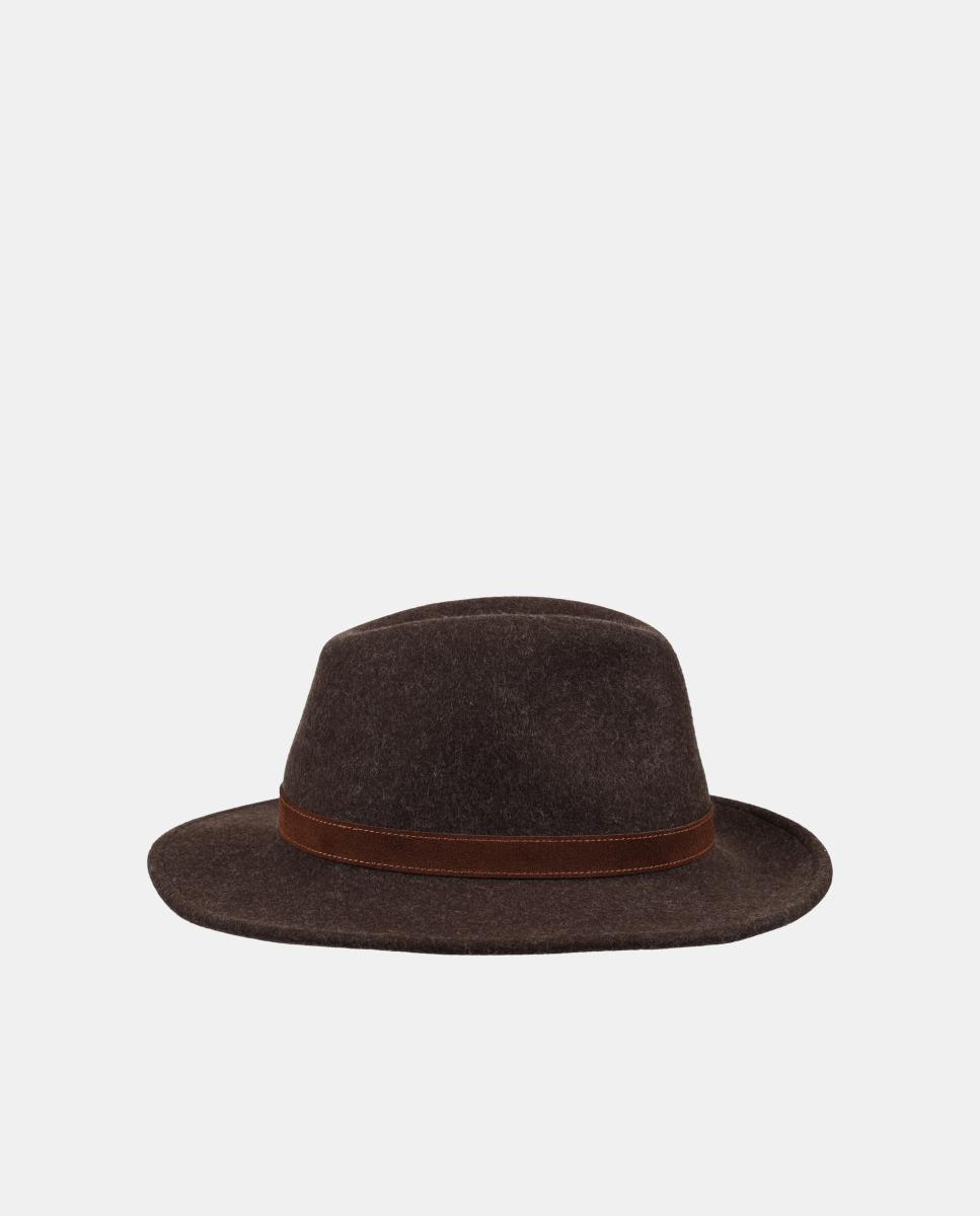 Sombrero sport 100% lana merino - Wigens - Marrón oscuro Marrón oscuro-3